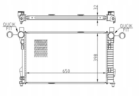 Hart 611 556 Радіатор охолодження двигуна mercedes c t-model s203 w203 2.7d 2000-2007