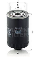W 940 5 MANN FILTER Фільтр мастил