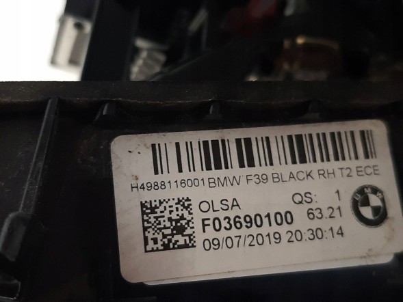 BMW OE 9881162 BLACK Mirtex Wałowice PRAWA BMW F39 ЛАМПА ЗАДНЯ ПРАВА 9881162 BLACK