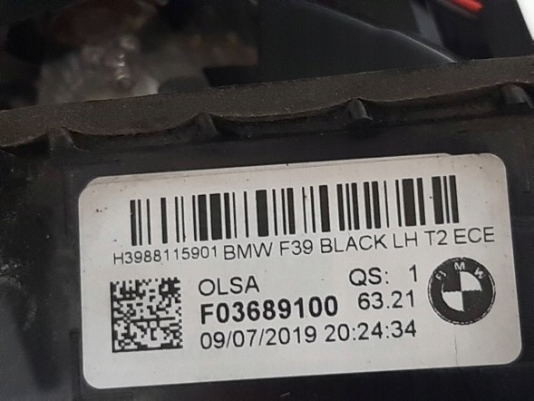BMW OE 9881162 BLACK Mirtex Wałowice PRAWA BMW F39 ЛАМПА ЗАДНЯ ПРАВА 9881162 BLACK