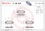 P30047 BREMBO Комплект гальмівних колодок з 4 шт дисків
