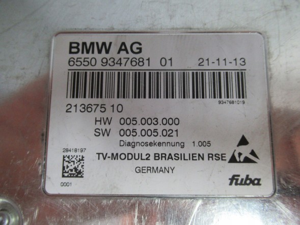 BMW OE BMW F10 F01 F07 F12 F13 TV МОДУЛЬ 9347681 КОНТРОЛЕР