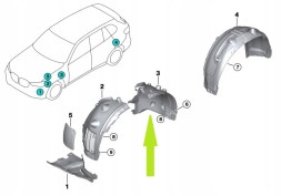 Китай BMV51717424907 НАКЛАДКА ПЕРЕДНЬОГО КРИЛА BMW XG G05 ДРУГА ЧАСТИНА ЛІВА 51717424907