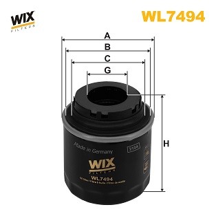 WL7494 WIX FILTERS Фільтр оливи