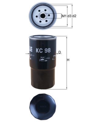 KC98 MAHLE ORIGINAL Фільтр палива