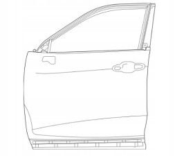 670010E171 TOYOTA OE 67001-0E171 ДВЕРІ ПРАВА ПЕРЕДНЯ HIGHLANDER 2019-