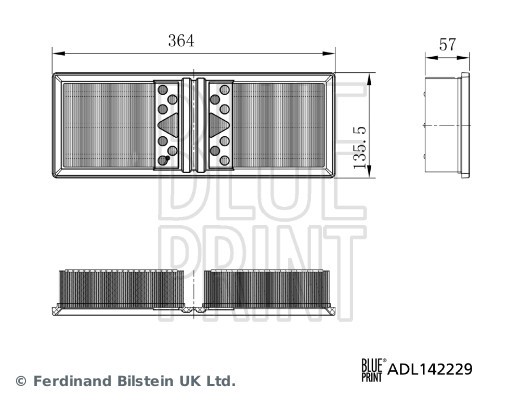 ADL142229 BLUE PRINT Фільтр повітряний