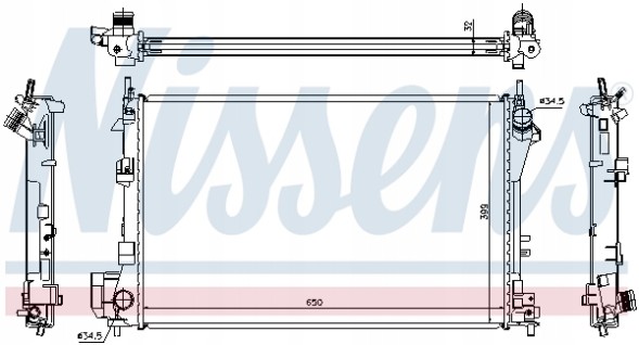Nissens 63022A Радіатор, система охолодження двигуна nissens 63022a