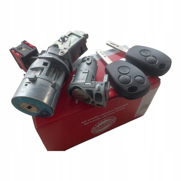 4cars 7700431898 KOMPLET ZESTAW ZAMKÓW 2 KLUCZYKI POD PILOT POD TEN SAM KLUCZ RENAULT MASTER III 3 OPEL MOVANO B 2010- 2011 2012 2013 2014 2015 2016 2017 КОМПЛЕКТ ЗАМКІВ З 2 КЛЮЧАМИ ПІД ПУЛЬТ RENAULT MASTER III 3 2010-