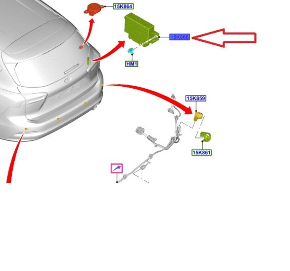 Ford OE 2160549 Паркувальний модуль Ford FOCUS CGE 2018-2025