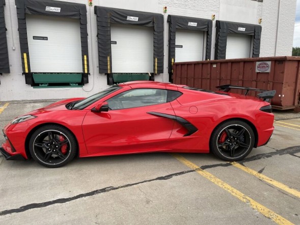 Китай 000-CORVC8-RSGB Високий спойлер крило - Чорний глянсовий CHEVROLET CORVETTE 2020-2024 C8