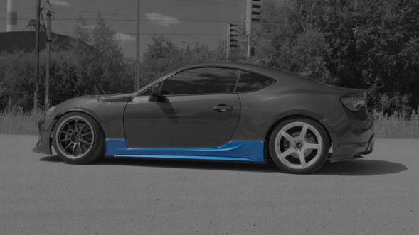 Китай GT86/BRZ-GF-TRD style side skirts Пороги TRD стилі для Toyota GT86, Subaru BRZ