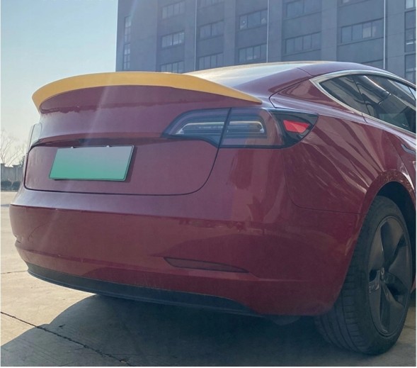 FP FPSPTSL3ATGB Спойлер двері багажника Tesla 3 2017-2023 глянцевий чорний Atom з ABS