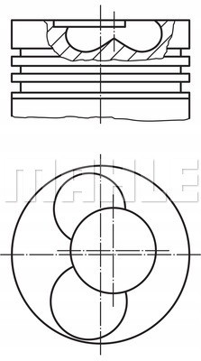 Mahle 028 20 00 Поршень mahle 028 20 00