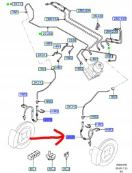 Ford OE 2N11-2078-AC ПЕРЕДНІЙ ГАЛЬМІВНИЙ ШНУР FORD FIESTA Mk6 FUSION 01-12