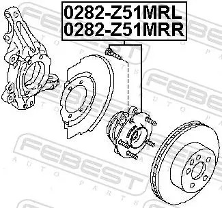 Febest 0282-Z51MRL Півось переднє ліве 0282-z51mrl febest infiniti