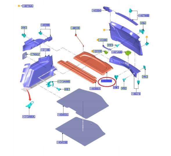 Ford OE PÓŁKA PŁYTA TACKA BAGAŻNIKA C-MAX 2015-2019 _ 2032311 _ AM51-R46506-AH35B8 ПОЛИЦЯ ПЛАСТИНА ЛОТКА БАГАЖНИКА C-MAX 2015-2019 _ 2032311 _ AM51-R46506-AH35B8