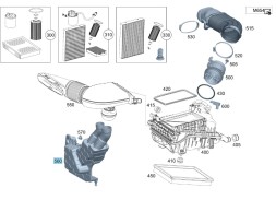 Mercedes-Benz OE ТРУБКА ПРОВОДУ ПОВІТРЯ ВПУСКНОГО MERCEDES VITO 447 A6540105907