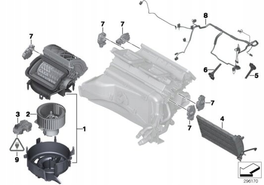 BMW OE Корпус двигуна вентилятора BMW F25 F26 64119244083