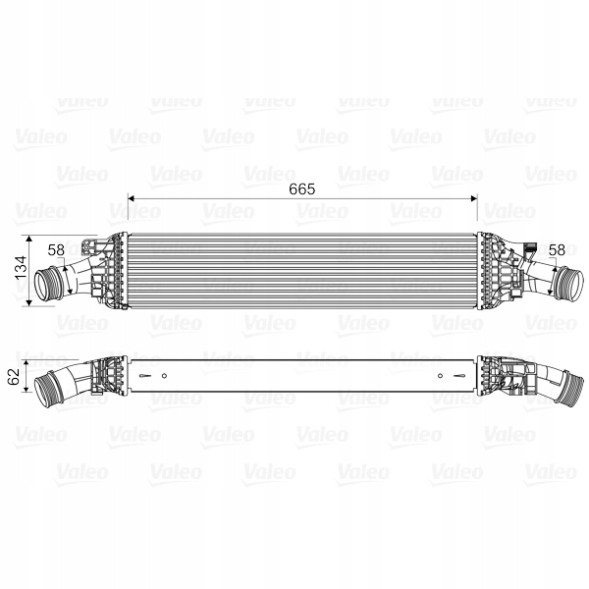 Valeo 818601 Інтеркулер valeo vw 2.0tdi