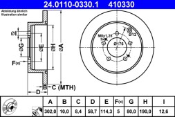 24 0110 0330 1 ATE Гальмівний диск