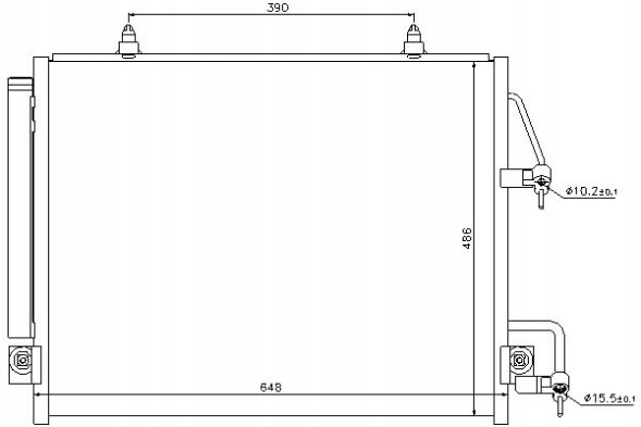 Nissens 940166/NIS Nissens охолоджувач кондиціонера (з осушувачем) mits + помічник водія #28