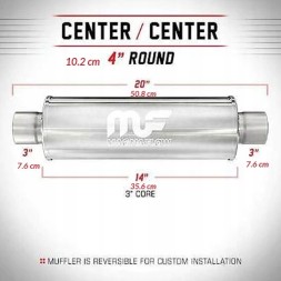 Magnaflow Глушник MagnaFlow 4" 3"/3" 76мм / 76мм 14419
