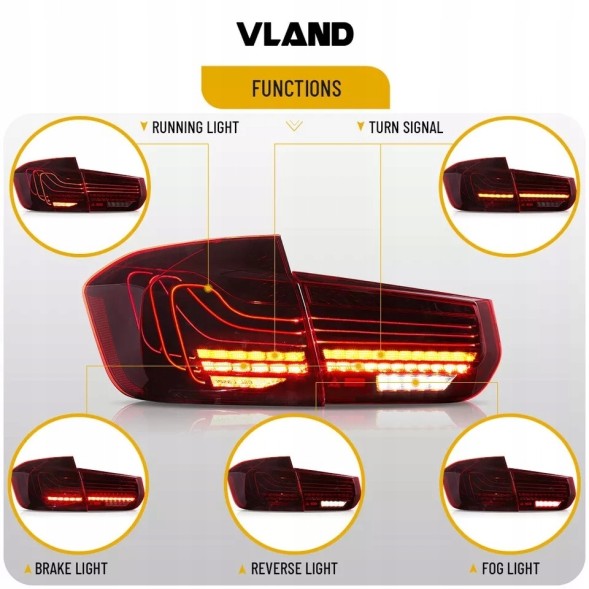 VLAND 20D1919E LDBMM5 mhm Світильники тиль kpl Vland Led Laser Neon Динамічні Тюнінг Bmw 3 f30 2011- 15-20