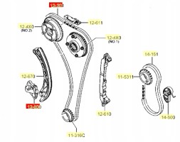 Mazda OE OE MAZDA SET MINI P302-12-201 ГРМ ЛАНЦЮГ НАБІР ОРИГІНАЛ OE MAZDA 2 14- 3 13-18 1.5 , Р302-12-201