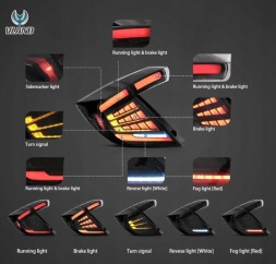 VLAND LDHO12 mhm Світильники тиль ne kpl Vland Led Neon Діоди Тюнінг Black Honda Civic X 10 16- НВ