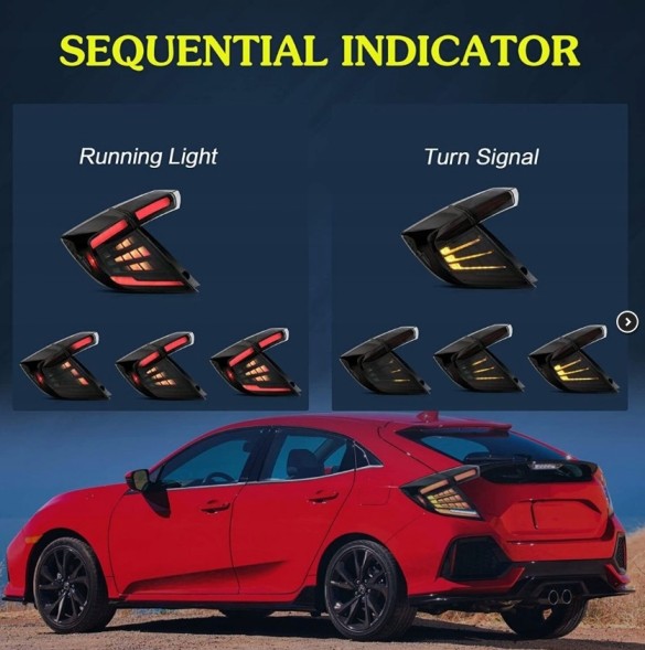VLAND LDHO12 mhm Світильники тиль ne kpl Vland Led Neon Діоди Тюнінг Black Honda Civic X 10 16- НВ