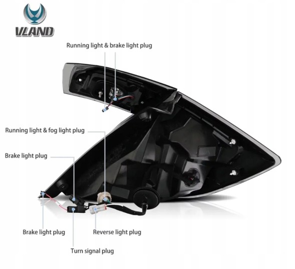 VLAND LDHO12 mhm Світильники тиль ne kpl Vland Led Neon Діоди Тюнінг Black Honda Civic X 10 16- НВ