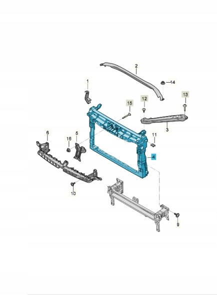 Volkswagen OE 17A805588E Передня панель ASO VW