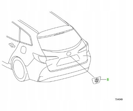 Suzuki OE T6793-00207-0A0 SUZUKI SUZUKI SWACE 2020 - РУЧКА КРИШКИ БАГАЖНИКА