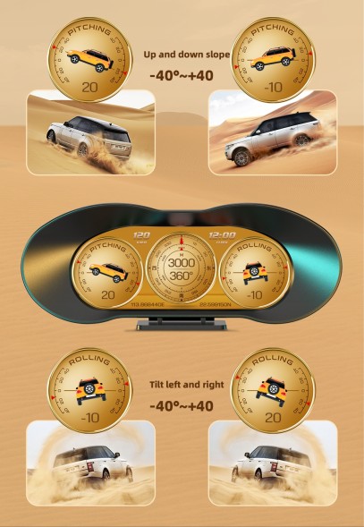 0AMS HUD Digital GPS Display Car Автомобільний hud дисплей p5 obd+gps смарт метр, підходить для більшості автомобілів