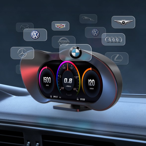 0AMS HUD Digital GPS Display Car Автомобільний hud дисплей p5 obd+gps смарт метр, підходить для більшості автомобілів