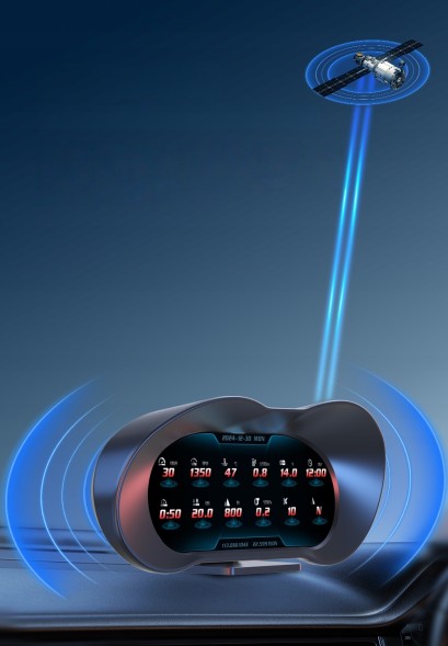 0AMS HUD Digital GPS Display Car Автомобільний hud дисплей p5 obd+gps смарт метр, підходить для більшості автомобілів
