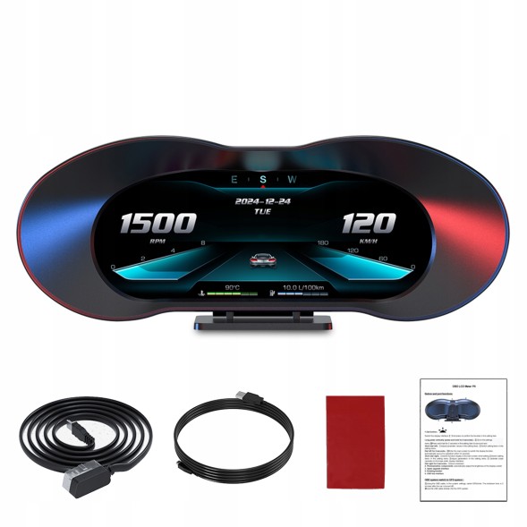 0AMS HUD Digital GPS Display Car Автомобільний hud дисплей p5 obd+gps смарт метр, підходить для більшості автомобілів