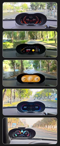 0AMS HUD Digital GPS Display Car Автомобільний hud дисплей p5 obd+gps смарт метр, підходить для більшості автомобілів