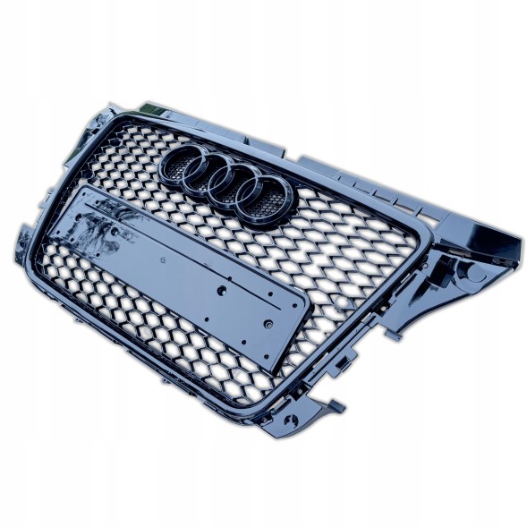 Китай Grill Plaster Miodu Audi A3 8P LCI 2008+ Решітка радіатора Audi A3 8P рестайлінг 2008+ стільники чорний глянець накладка бампера