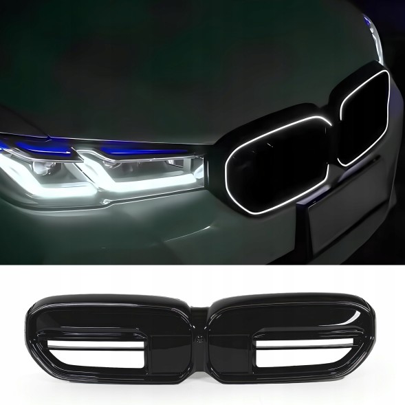 Китай GWL302003 Муляж решітки радіатора BMW 5 Серії G30 / G31 LCI (2020–2023) M-LOOK LED Чорний глянц