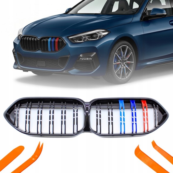 TOPGER KRG-BM-137 X РЕШІТКА РАДІАТОРА BMW 2 F44 2021- ЧОРНИЙ ГЛЯНЕЦЬ КОЛІР M ПАКЕТ 2 РЕБРА