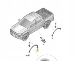 Volkswagen OE 2HJ853718EO25 OE VW 2HJ853718E НАКЛАДКА КОЛІСНОЇ АРКИ ПРАВА ПЕРЕДНЯ ЧОРНА VW AMAROK