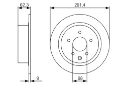 0986479R14 BOSCH Диск гальмівний