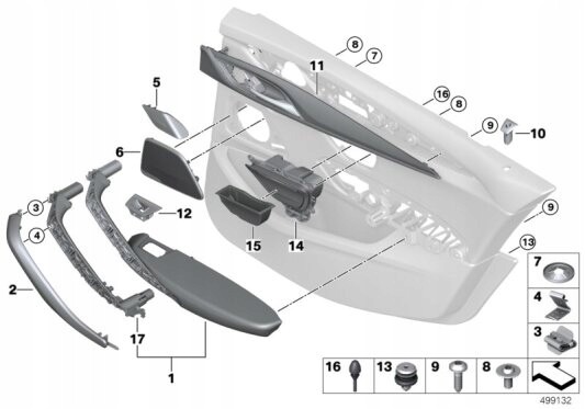 BMW OE Накладка декоративна права BMW 5 G30 G31 51427488484