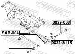 0829 003 FEBEST Болт з ексцентриком