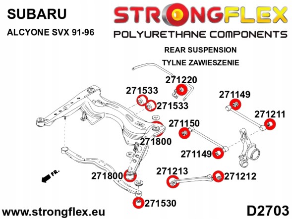 Strongflex 5902553520231 Комплект спортивної підвіски - Subaru Alcyone SVX (91-96)