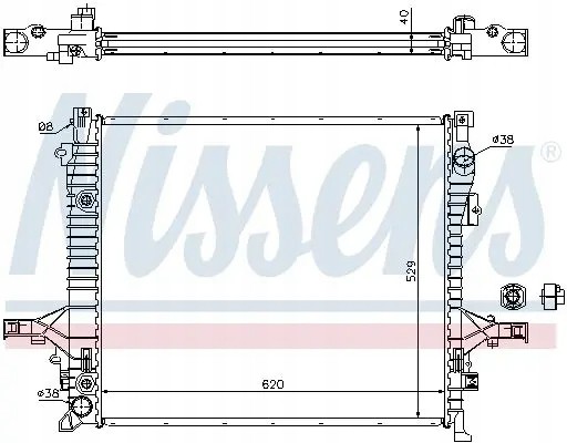 Nissens 65613A Охолоджувач води 65613а nissens volvo xc90