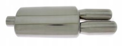 Turboworks TW-TL-018 Глушник спортивний кінцевий 2х77мм монтаж 2,5' 63мм turboworks нержавіюча сталь