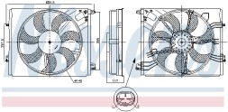 AD BRAKE VIC-299655 Вентилятор охолодження двигуна NIS для RENAULT GRAND SCENIC IV, MEGANE IV,
